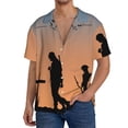 thumbnail image 7 of Lsque Anzac Day print Men's Cuban Collar Short Sleeve Shirt Summer Beachwear Casual Button Down Fashionable Vacation Leisure Shirt-XX-Large, 7 of 7