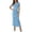 Light Blue, variant on Unir Women's Floral Mesh Ruched Waist Midi Dress, Short Sleeve Slim Fit Elegant Summer Casual Dress for Party & Outdoor Events, 1pc, S(4-6)/M(8-10)/L(12-14)/XL(16-18)/XXL(20-22)
