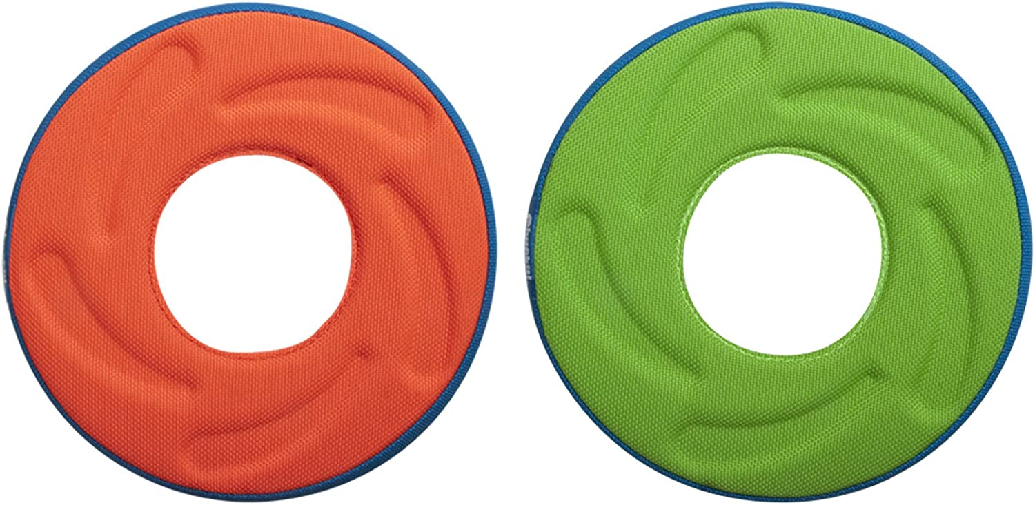 Chuckit! ZIP FLIGHT AMPHIBIOUS FLYING RING FLOATS Fetch Toy Medium - Pack of 4