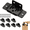 Black*8, variant on Quick Fitting Furniture Joint Bracket, Heavy-Duty Stainless Steel Corner Brackets with Screws for Wooden Furniture Cabinets Tables Chairs(White*8)