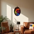 thumbnail image 5 of Canvas Wall Art Music Modern Musical Note Beautiful Notes Colorful Waves Dark Vibrant Oval Framed Canvas Prints Vintage Wall Hanging Decor for Home Decorations 8.6"x11.4", 5 of 7