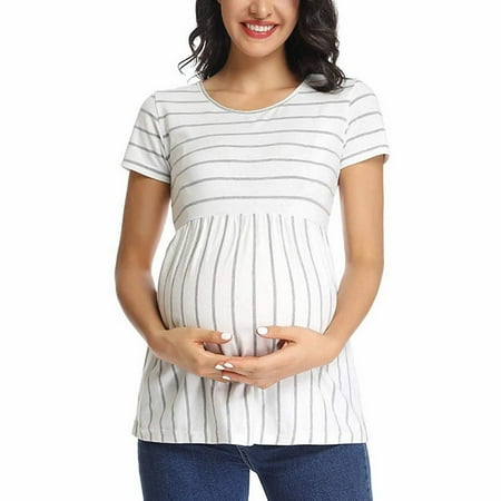 

Wiueurtly Women s Care Tops Maternity Shirts Maternity Care Tops Short Sleeve Breastfeeding Clothes Long Formal Maternity Dress for Wedding
