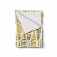 thumbnail image 2 of Feather Soft Flannel Fleece Throw Blanket, Detailed Inspired Boho Artwork Print, Cozy Plush for Indoor and Outdoor Use, 50" x 70", Amber Marigold and White, by Ambesonne, 2 of 6