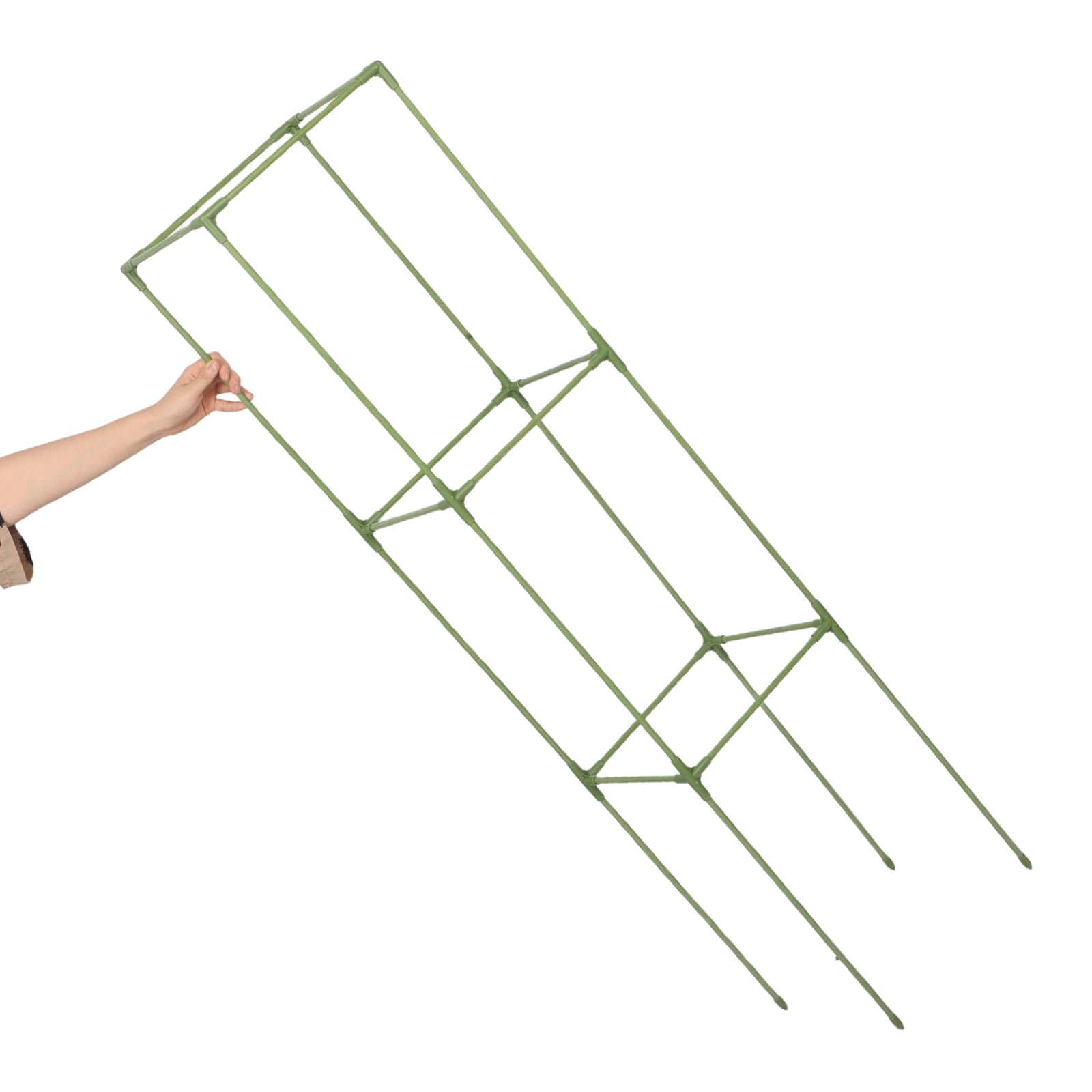 ETHZZLE Weather Resistant Green Trellis Climbing Frame Support for Tomato Cucumber Plants, Garden Plant Holder
