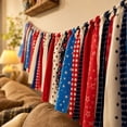 thumbnail image 4 of Nkmbld 4th of July Patriotic Stripe Bunting, Nylon Flag Banner Door Wall Hanging Decor for Independence Day Indoor Outdoor Porch Yard Garden, 4 of 8