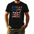thumbnail image 2 of Men's Bullet Club Graphic T-Shirt - Patriotic Skull & American Flag Design, Soft Stretch Crew Neck, Regular Fit Casual Tee for Sports, Gifts & Casual Attire, Medium Elasticity Shirt, Comfortable Fit, 2 of 7