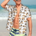thumbnail image 5 of Lsque Dachshund Dog Puppy pattern Hawaiian Shirt for Men, Unisex Summer Beach Casual Short Sleeve Button Down Shirts-Large, 5 of 9