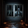thumbnail image 4 of Halloween Decorations Ghost Girl Window Decals, 2 Pack 47x31.5in Large Fabric Wall Stickers, Removable 3D Peel and Stick Art for Home Party Decor, black B, 4 of 6
