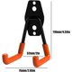 thumbnail image 2 of Ganchos de garaje, paquete de 4 ganchos de almacenamiento de garaje, ganchos para colgar en la pared con soporte resistente para organizador de almacenamiento de pared con revestimiento antideslizante, 2 of 4