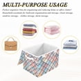 thumbnail image 6 of Yayeee Collapsible Cube Storage Bin with Lid Fabric Closet Decorative Basket with Handles, Red Art Pattern, 6 of 7