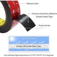 thumbnail image 3 of Cinta Adhesiva de doble cara Extra Fuerte Sincero 3m x 6mm Negra resistente al Agua 2 piezas, 3 of 5