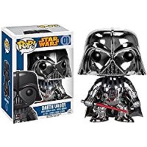 Figura de Darth Vader #01 Funko POP! de Star Wars en cromo metalizado