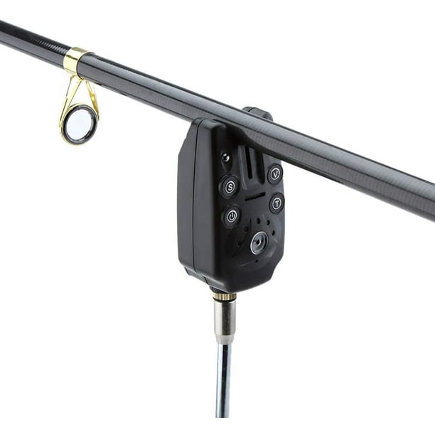 Fishing Bite Alarm 2 LEDs Carp Fishing Fish Indicator Water Resistant  Adjustable Tone Volume 