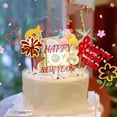 thumbnail image 3 of Riguas Decorative Long Pole Exquisite Cake Topper Acrylic Red 2023 Happy New Year Cake Topper Party Decor, 3 of 8