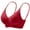 Red, variant on Kaemgyyd Womens Wireless Seamless Bras Textured Spaghetti Strap V Neck No Underwire Bras Supportive Push up Plunge Bralettes