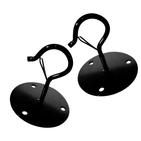FUEENIRVA 2Pcs Heavy Duty Black Ceiling Hooks for Hanging Plants Plant Hangers Strong Load Bearing for Home
