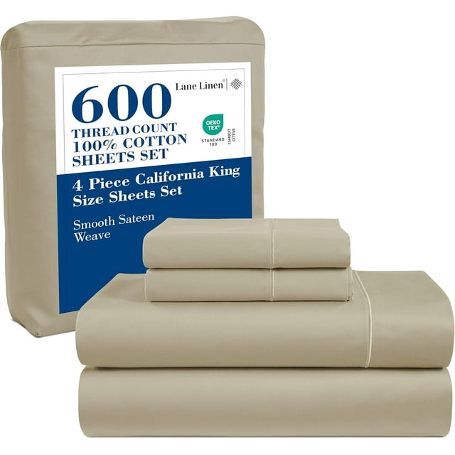 Softest Cotton Sheets Double Sheet Set Pc Set Thread Count Sateen Bedding Deep Pocket Sheets Cooling Sheets Double Size Sheets Breathable Bed Set ()