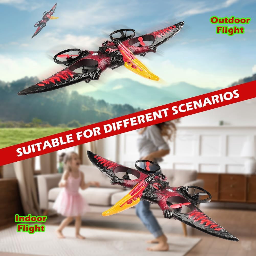 Roofworld Dragon RC Plane, 2.4G 6-Axis Gyro EPP Foam Aircraft, Red