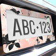 thumbnail image 6 of 1 Pcs Black Roses on Pink License Plate Frame, License Plate Cover for Car Decorative Parts, Aluminum License Plate Bracket Holder Rust-Proof Weather-Proof for US Standard Car, 6 of 9