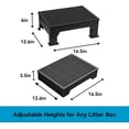 thumbnail image 5 of Adjustable Cat Litter Box Step Ramp, 3.5" & 6" Height, Large 16.5" x 12.6" Non-Slip Litter Trapper Platform Reduces Tracking, Fits Automatic Litter Boxes for Kittens & Senior Cats, 5 of 9