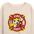 thumbnail image 3 of Disney - Firefighter Mickey - Fire Dept. Alarm - Women's Lightweight French Terry Long Sleeve Shirt, 3 of 5