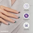 thumbnail image 5 of imPRESS Premium Press On Nails, No Glue Needed, Green French Tip, Medium Almond, 30 Ct., 5 of 13