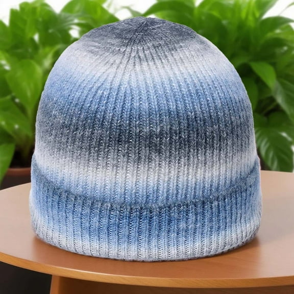 Fewfanhot Men and Womens Beanie Cuffed Hat Warm Knit Hats Stretch Colorful Fashion Cap for Fall Winter