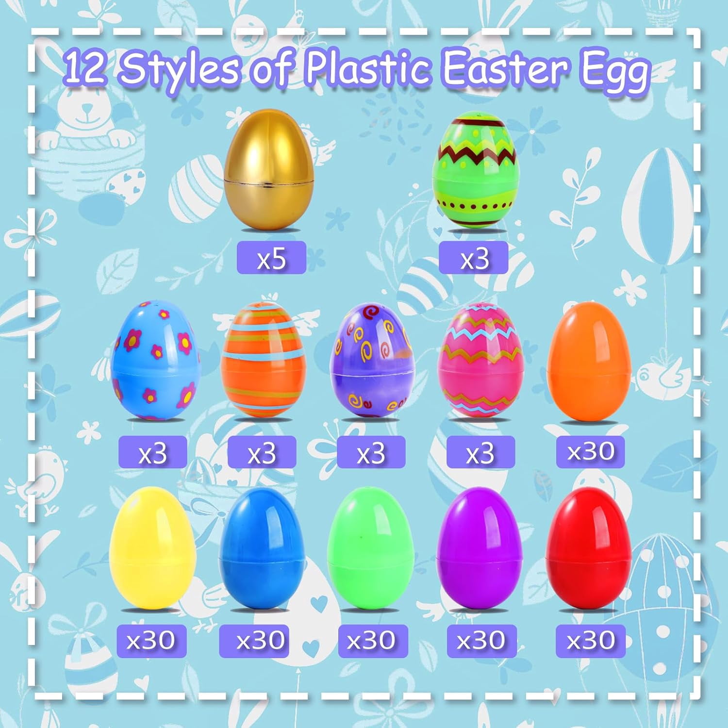 200 Pcs Prefilled Easter Eggs with Toys Inside,Easter Basket Stuffers Gifts in Surprise Eggs,Easter Toys Bulk,Easter Egg Hunt,Prizes Classroom Events,Easter Gifts Bulk,Eggs Fillers,Easte Party Favors