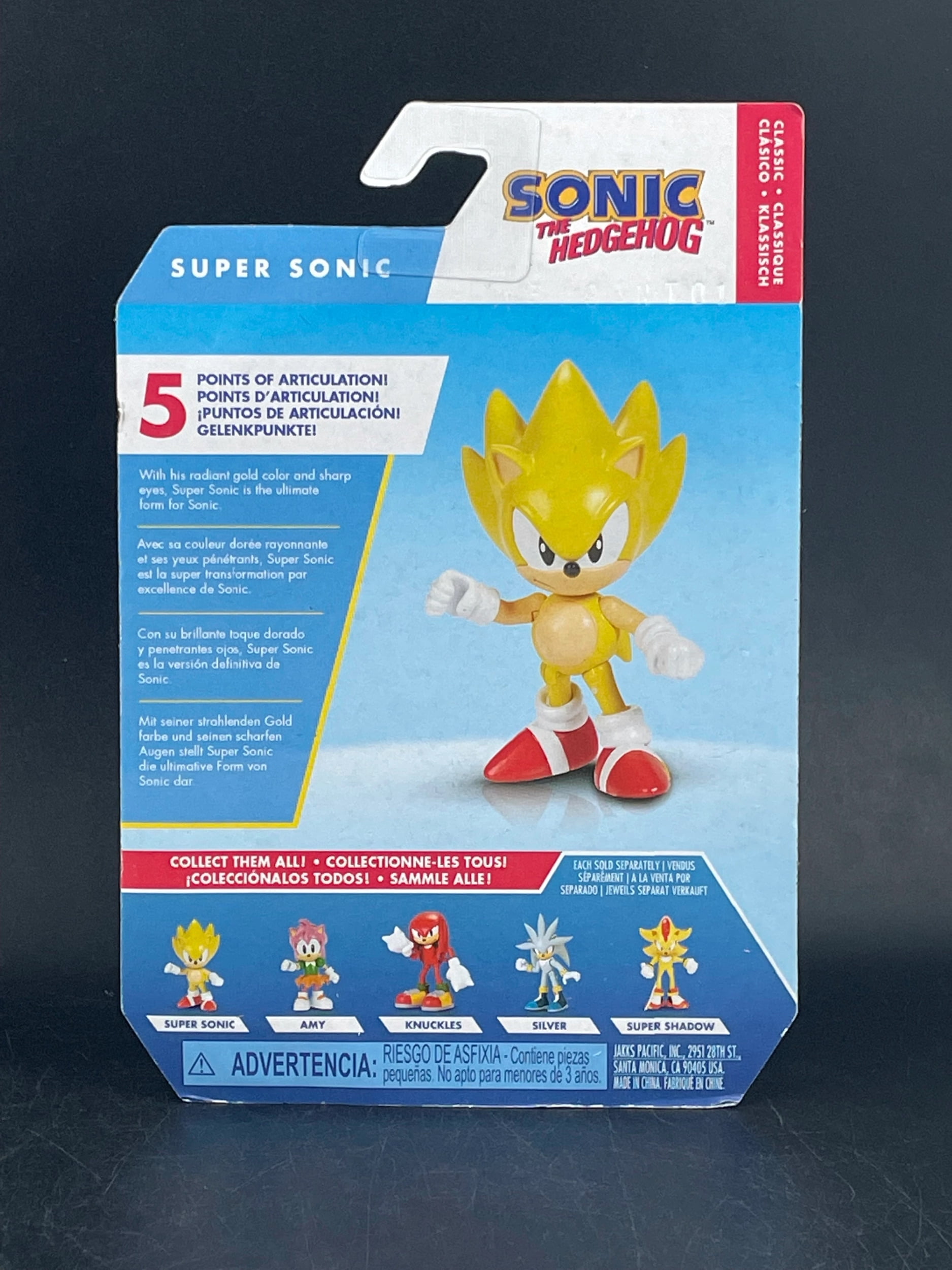 Sonic The Hedgehog Classic Super Sonic 2.5 Mini Action Figure