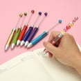 thumbnail image 6 of 4 Colors Beadable Pens, 6Pcs Retractable Pen 1.0mm Point Bead Pen, Dark Green, 6 of 7