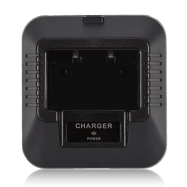 Fast Charger, Black Safe AC 110V-240V Charger de Escritorio para Radio Walkie Talkie