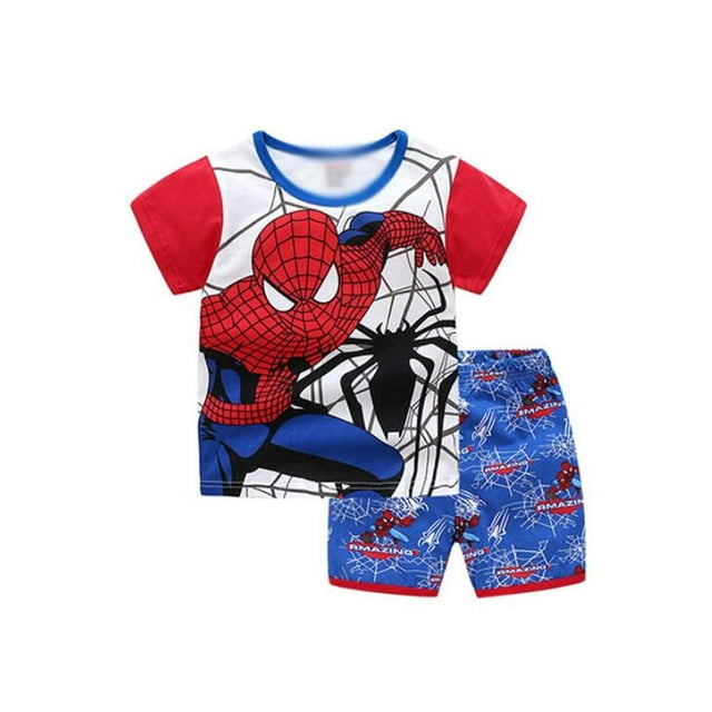 Conjunto de pijama youenyou Spider-Man para niños, 100% algodón, 6 años