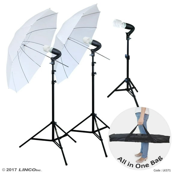 LINCO Photography Photo Portrait Studio 600W Umbrella Continuous Lighting Kit AM112