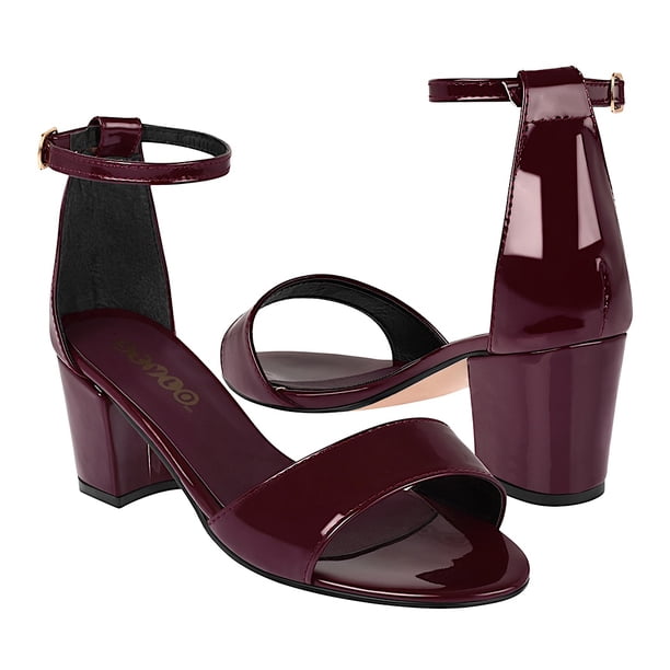 SANDALIAS STYLO MUJER 3008 CHAROL VINO