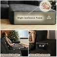 thumbnail image 5 of CKEASEAN 107" U-Shaped Modern Modular Sectional Sofa with Left Facing Chaise & Ottoman, Oversized Corduroy Boneless Couches with Deep Seat, Comfy Cloud Couch for Living Room,No Assembly Require, 5 of 11