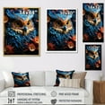 thumbnail image 4 of Designart "Blooming Mystery Of The Owl I" Animals Owl Floater Framed Canvas Wall Art, 4 of 5