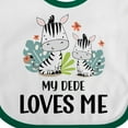 thumbnail image 4 of Inktastic Zebra My Dede Loves Me Boys or Girls Baby Bib, 4 of 4
