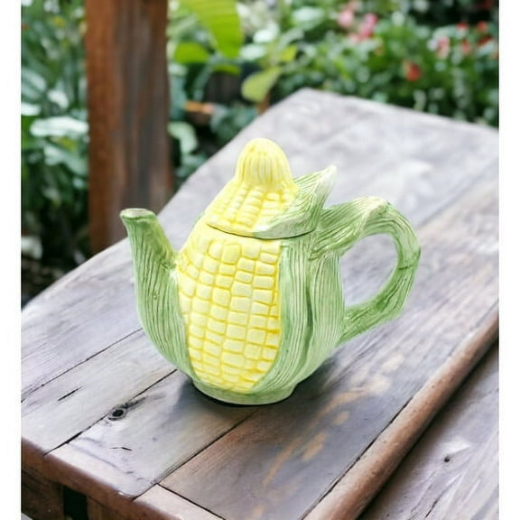 Ceramic Mini Corn Teapot 4.375in  Mom