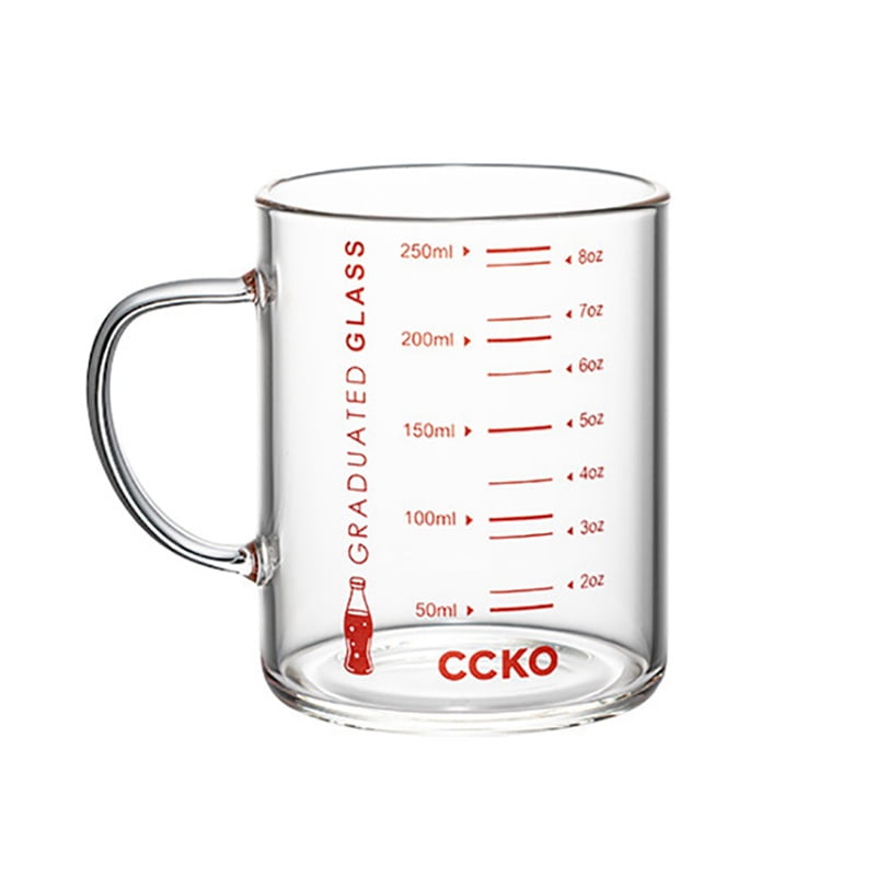 Microwave Glass Beaker with Handle, Graduated Measuring Cups Beaker Mug