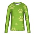 thumbnail image 4 of Qingpeng T Shirt for Men Dog Paw Print Shirt Long Sleeve Cute Tops Casual Lightweight Tee Shirts, 4 of 5