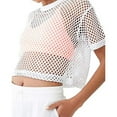 thumbnail image 2 of Débardeur en Résille pour Femmes, T-Shirt Blouse Décontracté Transparent Été, 2 of 6