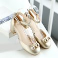 thumbnail image 6 of Akiihool Kids Dressy Heels Toddler Little Girl Mary Jane Dress Shoes Ballet for School Party Dress Shoes (Gold,3.5), 6 of 6