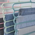 thumbnail image 4 of Yrmaups Cintres pour Pantalons à 5 Couches pour Garde-Robe, Support Antidérapant à Plusieurs Couches pour Pantalons, Organisateur de Garde-Robe Réutilisable pour Pantalons, Cravates, Foulards, Chemises, 4 of 5