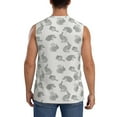 thumbnail image 4 of Goofa Hand Drawn Squirrel Printed Men's Sleeveless T-Shirt - Athletic Gym Workout Tank Top for Men - Moisture-Wicking, UPF 30+ Quick-Dry Muscle Tee-Small, 4 of 8