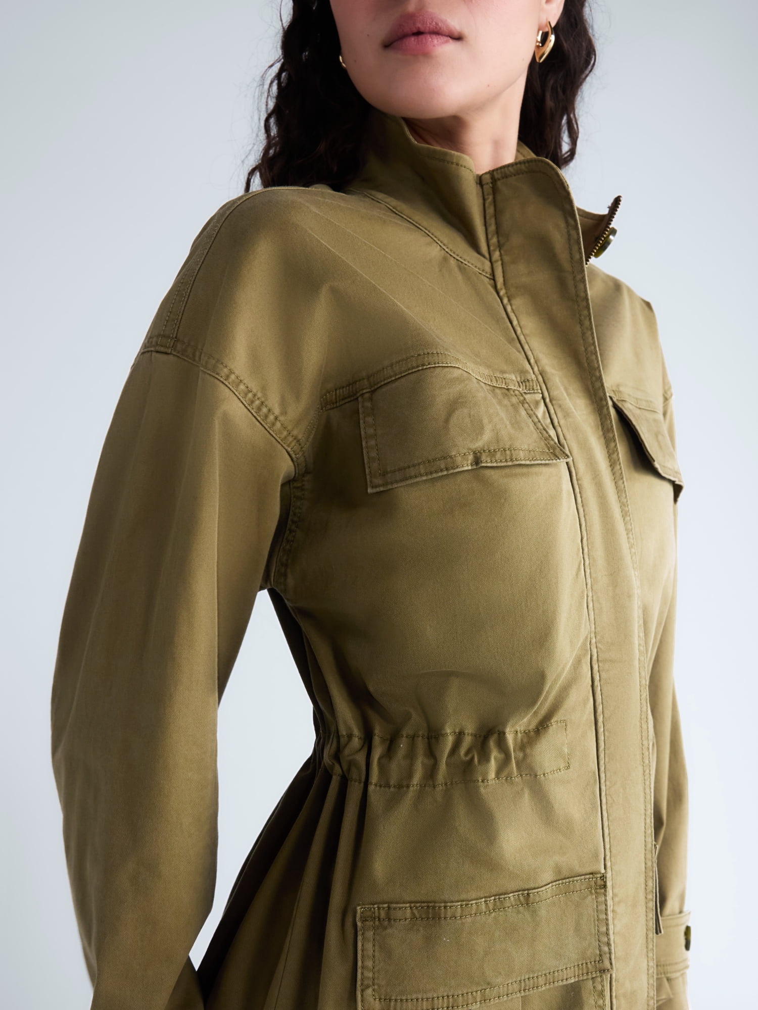 Scoop Women's and Women's Plus Cinched Waist Barn Jacket, Sizes XS-4X