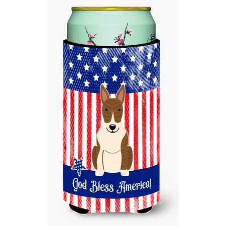 

Carolines Treasures BB3132TBC Patriotic USA Bull Terrier Brindle Tall Boy Beverage Insulator Hugger Tall Boy