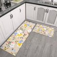 thumbnail image 2 of Pioneer Flower Floral Print Pattern Kitchen Rugs Sets Of 2,Anti Fatigue Kitchen Mat Rugs Non Slip Washable,Decorative Kitchen Floor Mats for Kitchen,Sink,Laundry,17"x30"+17"x47", 2 of 7