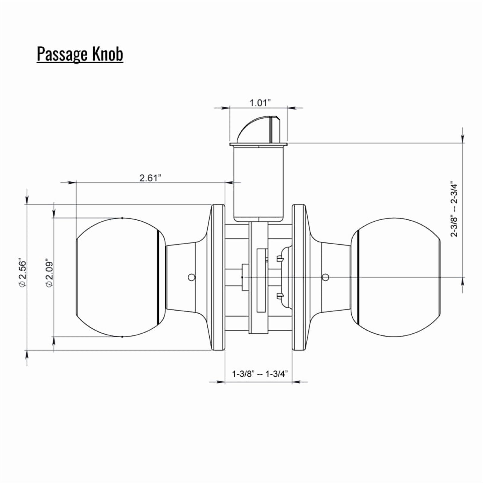 Premier Lock Matte Black Tulip Privacy Door Knob