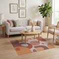 thumbnail image 3 of ODIKA 4'x6' Warm Earth Tones Mid-Century Abstract Washable Area Rug Organic Shapes with Retro Modern Flair Stain Resistant, Low Pile, Easy Care for Dorm Room, Small Living, 3 of 7