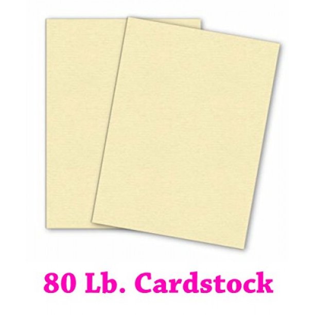 Ivory Card Stock 8 1/2 X 11 in 80 Lb. Cover Smooth 50 Per Pack